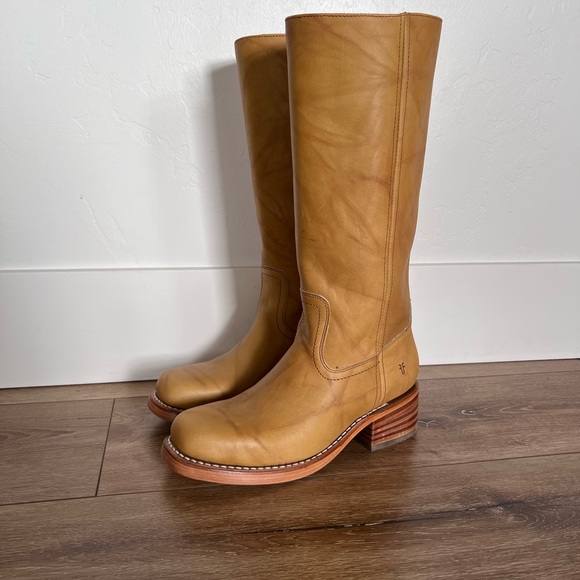Frye Campus 14L Banana Leather Boots LIKE NEW! - Picture 8 of 12